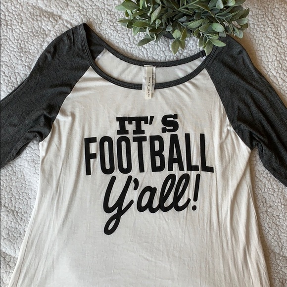 3/4 Sleeve “It’s Football Y’all!” Tee - Picture 1 of 6